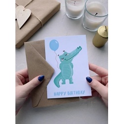 Открытка HB Крокодил