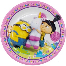 Тарелка Миньоны Пушистик 23см 8шт