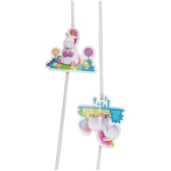 Трубочка д/к Миньоны Пушистик 24см 6шт