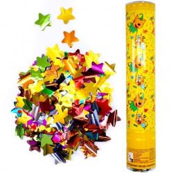 Пневмохлопушка 30 см Три Кота Звезды фольга ассорти