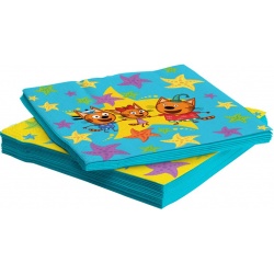 Салфетки Три Кота, Морские приключения 33*33 см 20 шт.