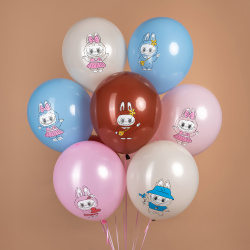 Облако шаров с гелием Лабубу 15 шт